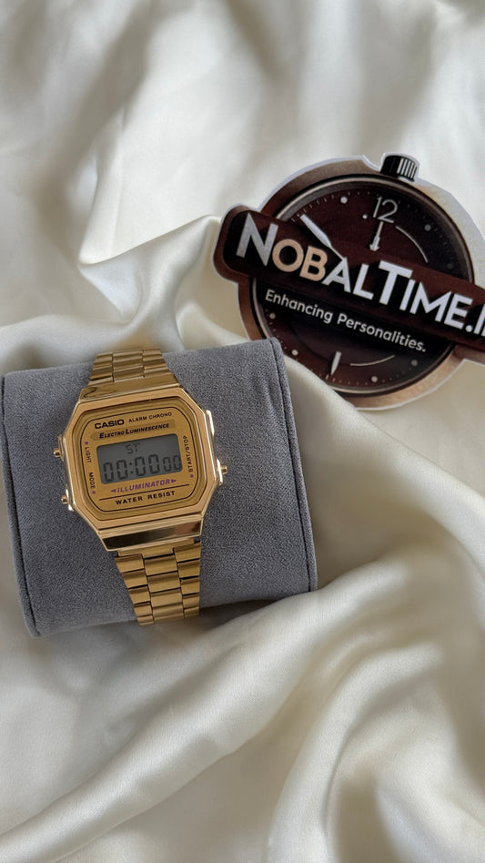 Vintage A168 Unisex (Digital Watch) Gold