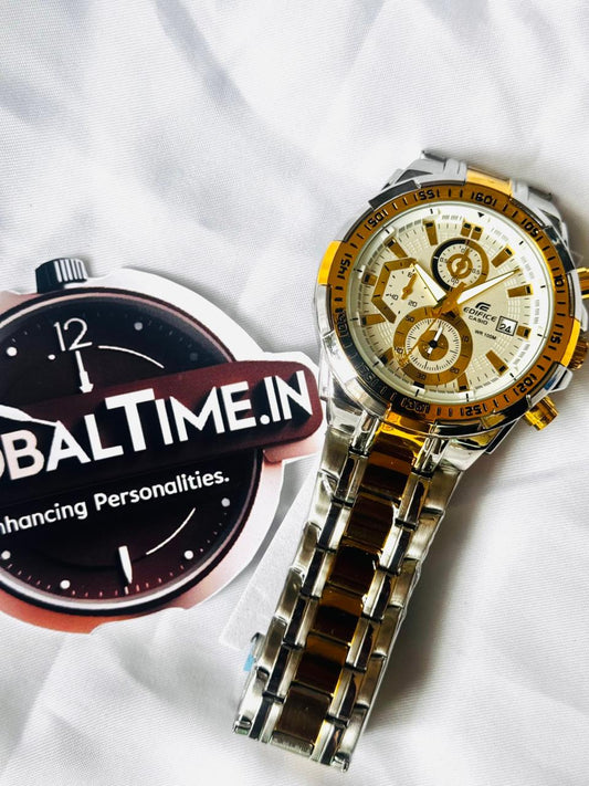 Edifice EFR-539 (Chronograph Watch) Yellow White Dial